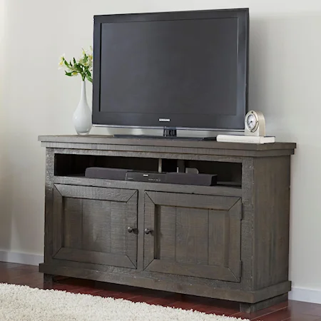 Small 54" Distressed Pine Media Console